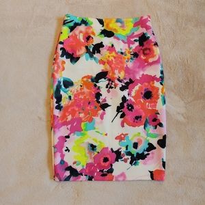 Lara fashion bright floral pencil skirt